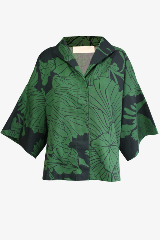 DAWID TOMASZEWSKI Bluse Ronna Black Green Front