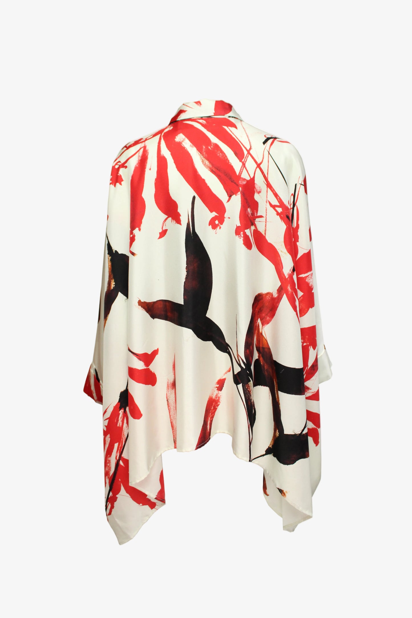 DAWID TOMASEWSKI Bluse Stephanie Granada Flowers White Back