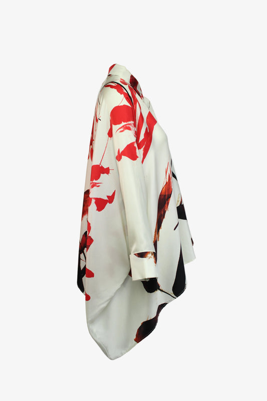 DAWID TOMASEWSKI Bluse Stephanie Granada Flowers White Side