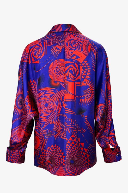 DAWID TOMASZEWSKI Bluse Lea Algebra Red Back