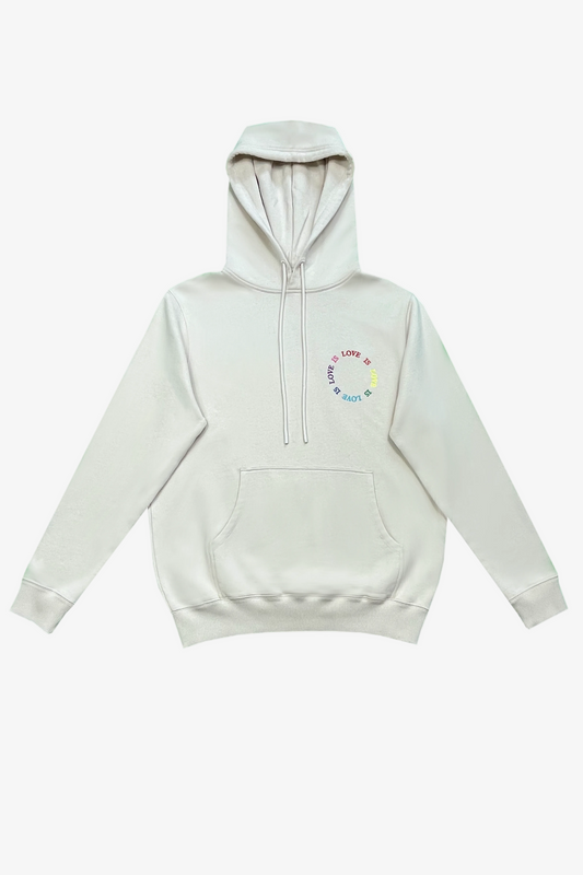 DAWID TOMASZEWSKI Hoodie "Love is Love" - Eggshell - Front