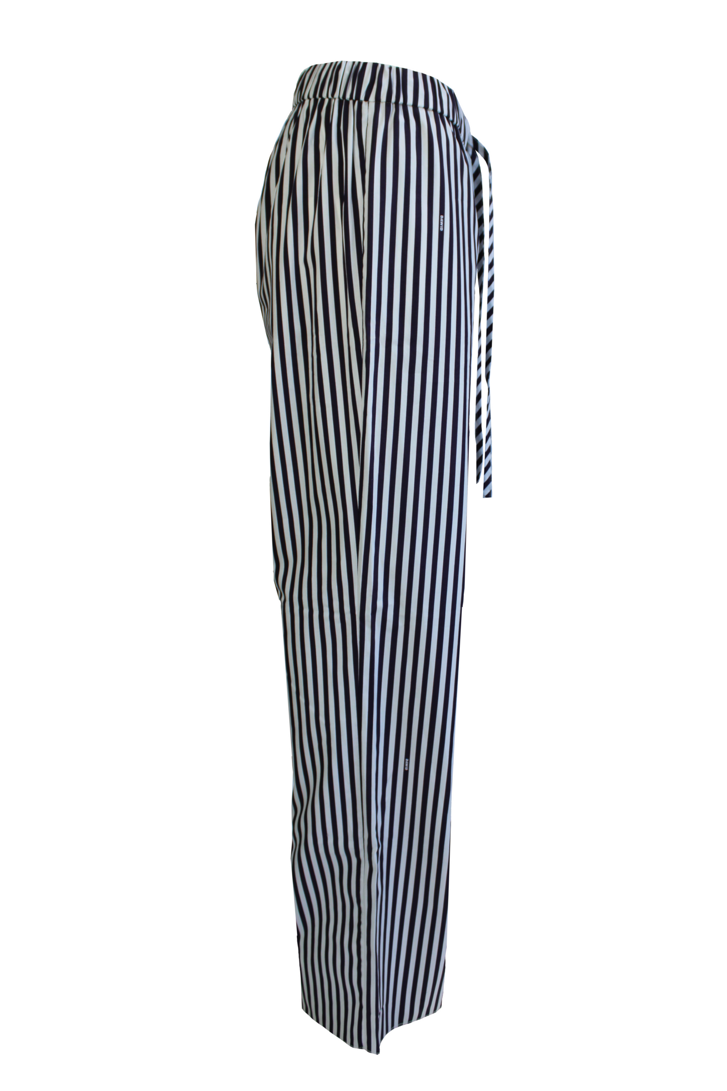 DAWID TOMASZEWSKI Hose Parallel Lines Cotton Black Stripes Side