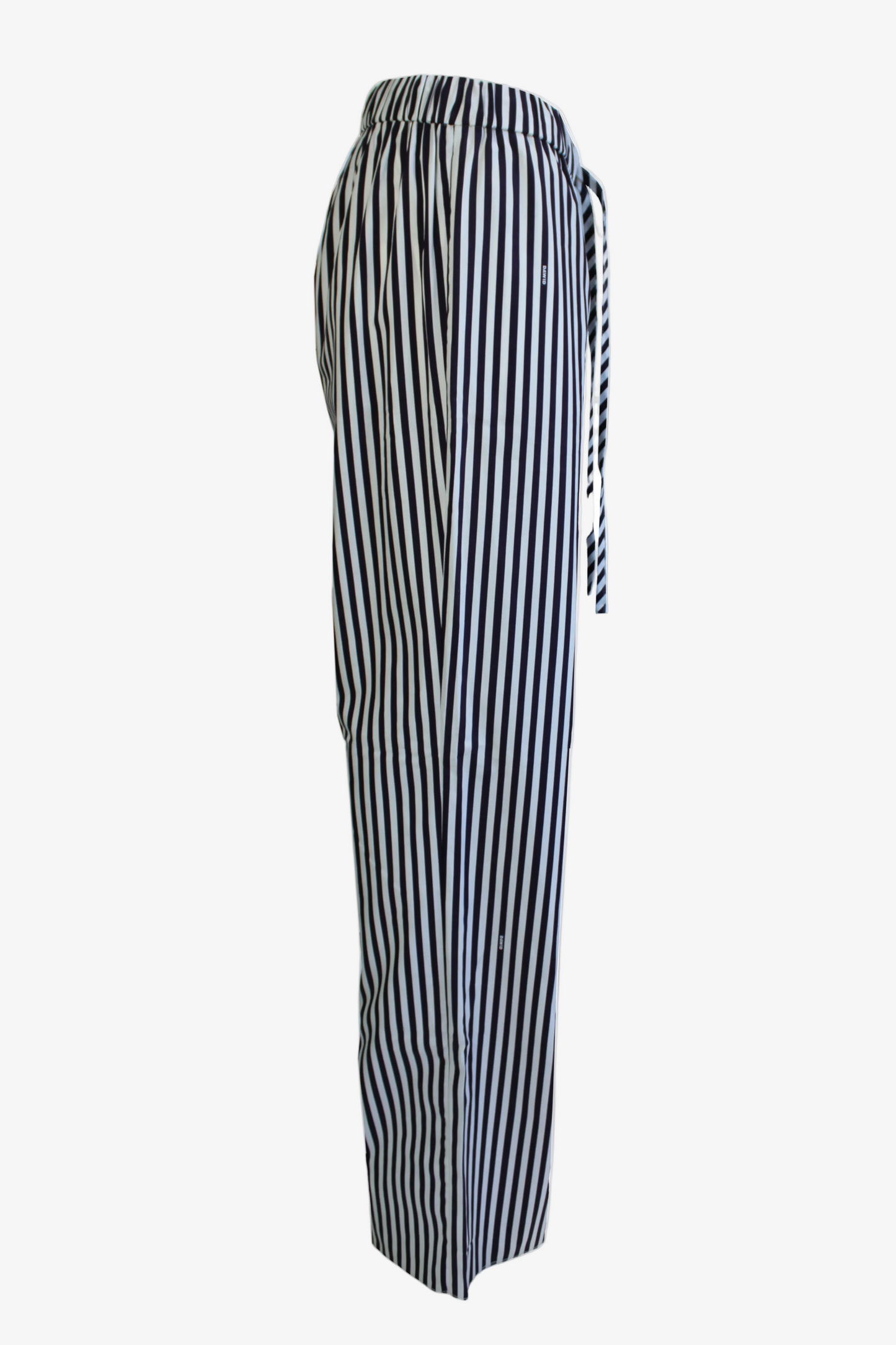 DAWID TOMASZEWSKI Hose Parallel Lines Cotton Black Stripes Side