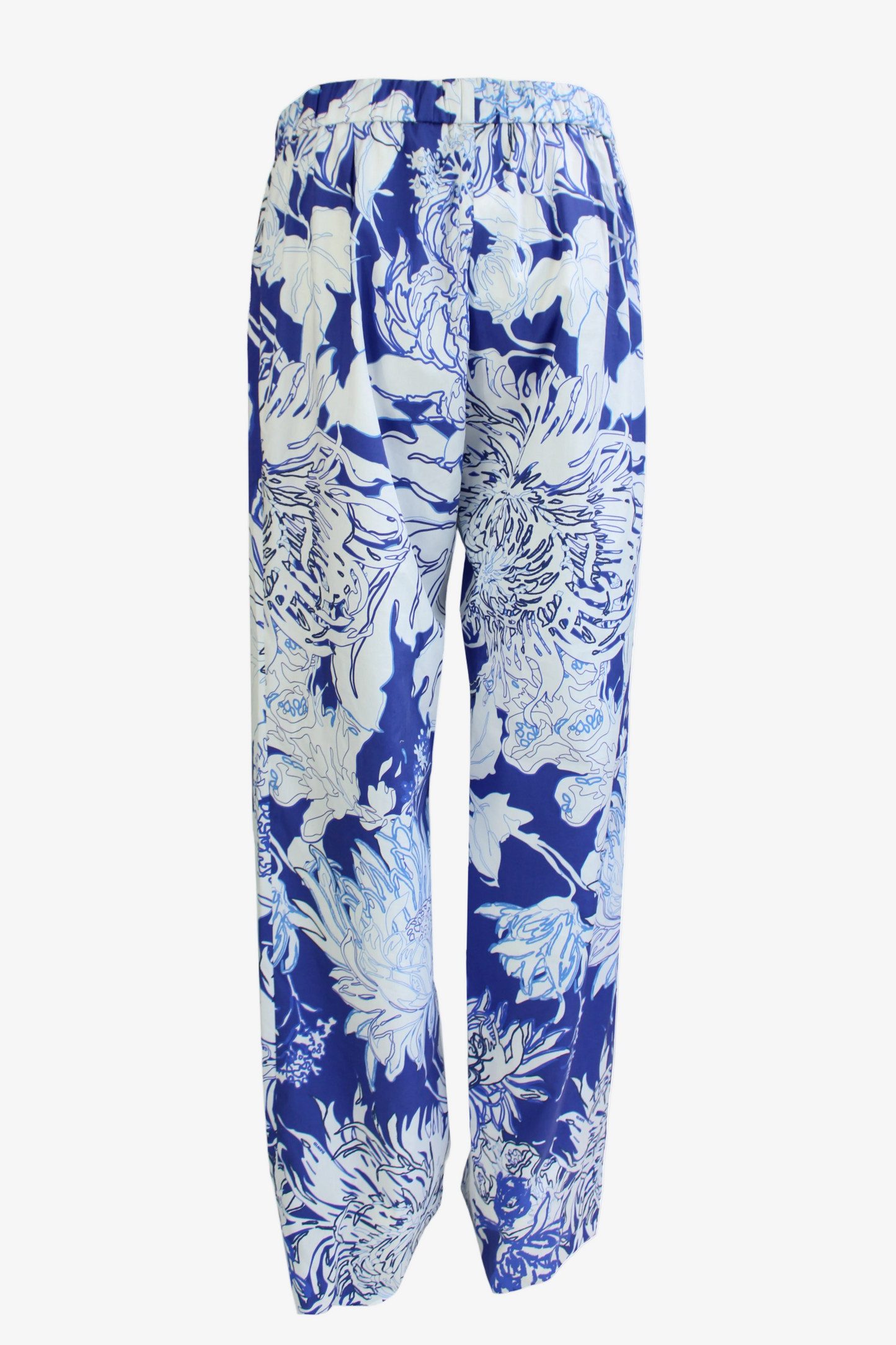 DAWID TOMASZEWSKI Hose Parallel Lines Cotton Dawid Bloom Blue Back