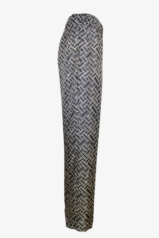 DAWID TOMASZEWSKI Hose Parallel Lines Silkline - Bamboo Black - Side