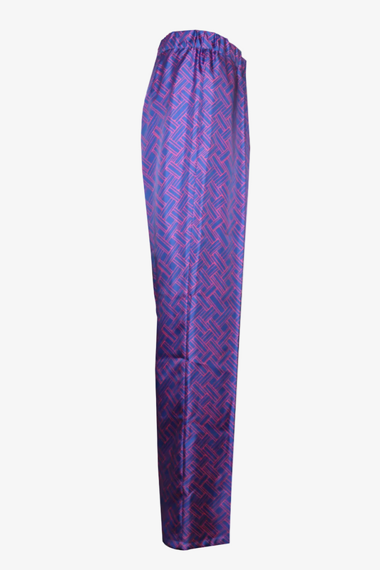 DAWID TOMASZEWSKI Hose Parallel Lines Silkline - Bamboo Blue - Side