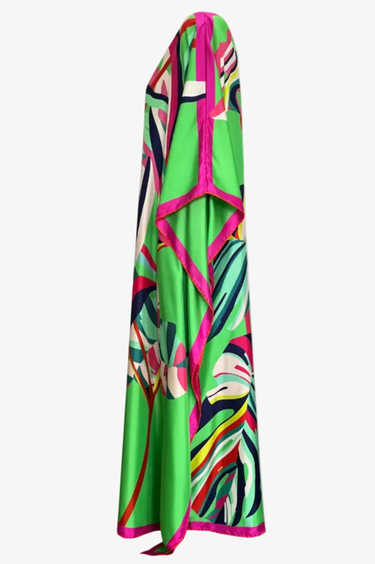 DAWID TOMASZEWSKI Kaftan Sardegna - Leaves Greeen - Side