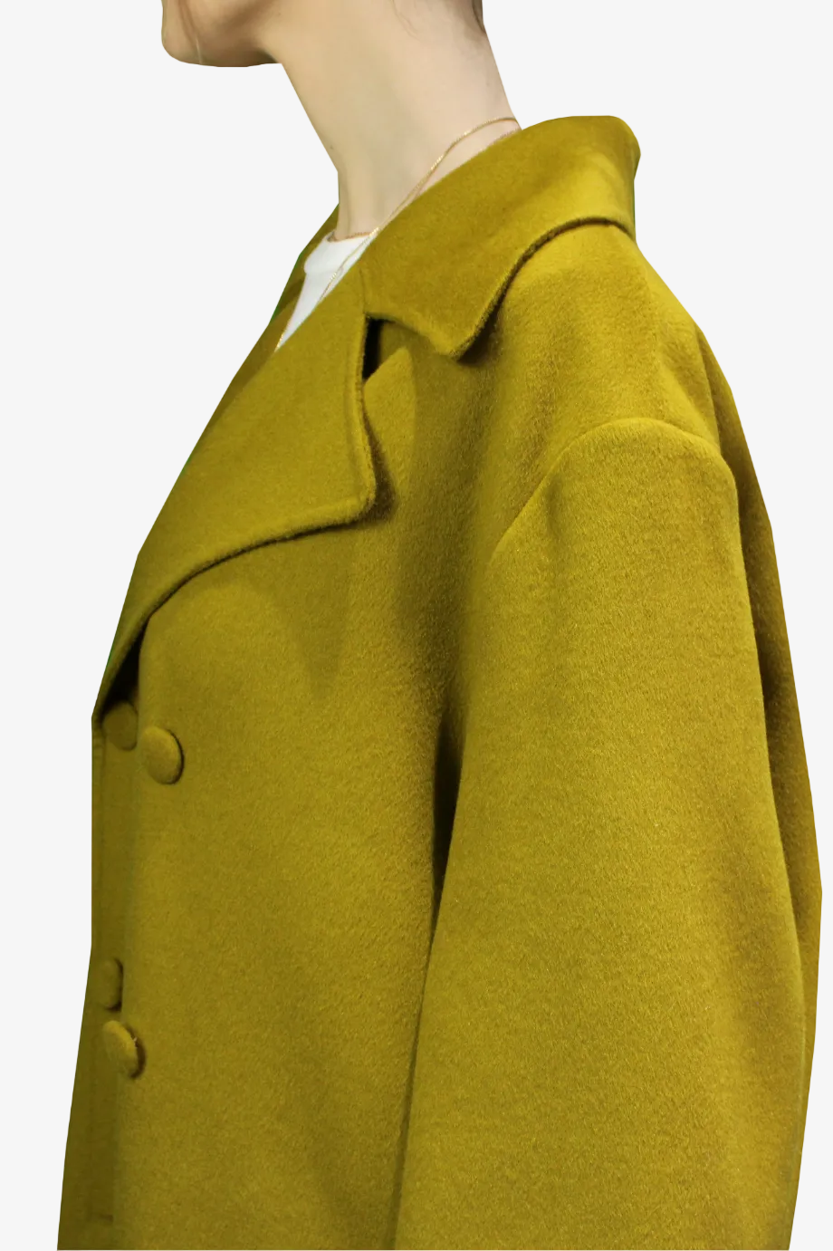 DAWID TOMASZEWSKI Zweireiher Doubleface-Mantel Liz - Shoulder and Side Detail