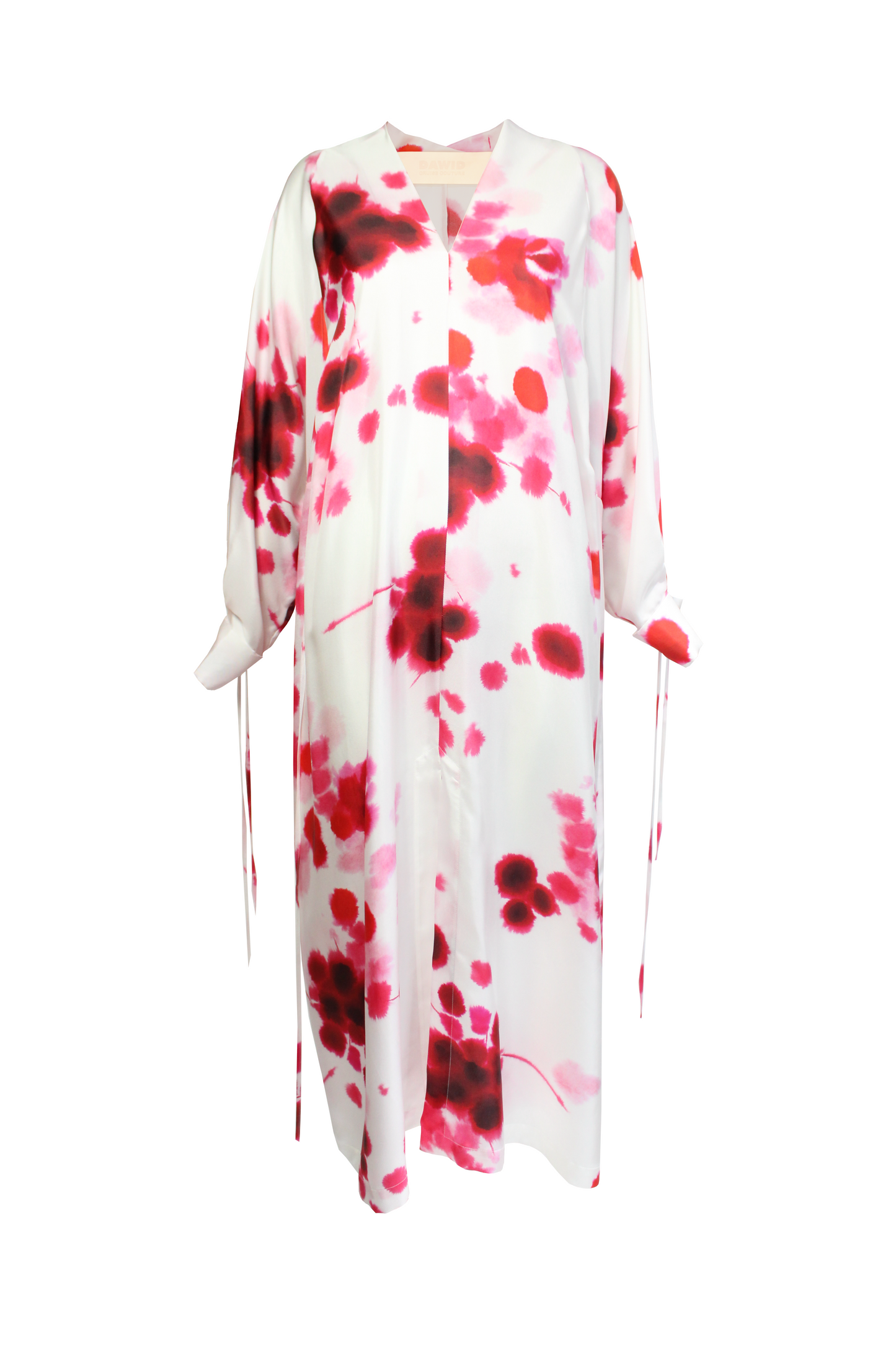 Seidenkleid Ria Red Watercolor Silk