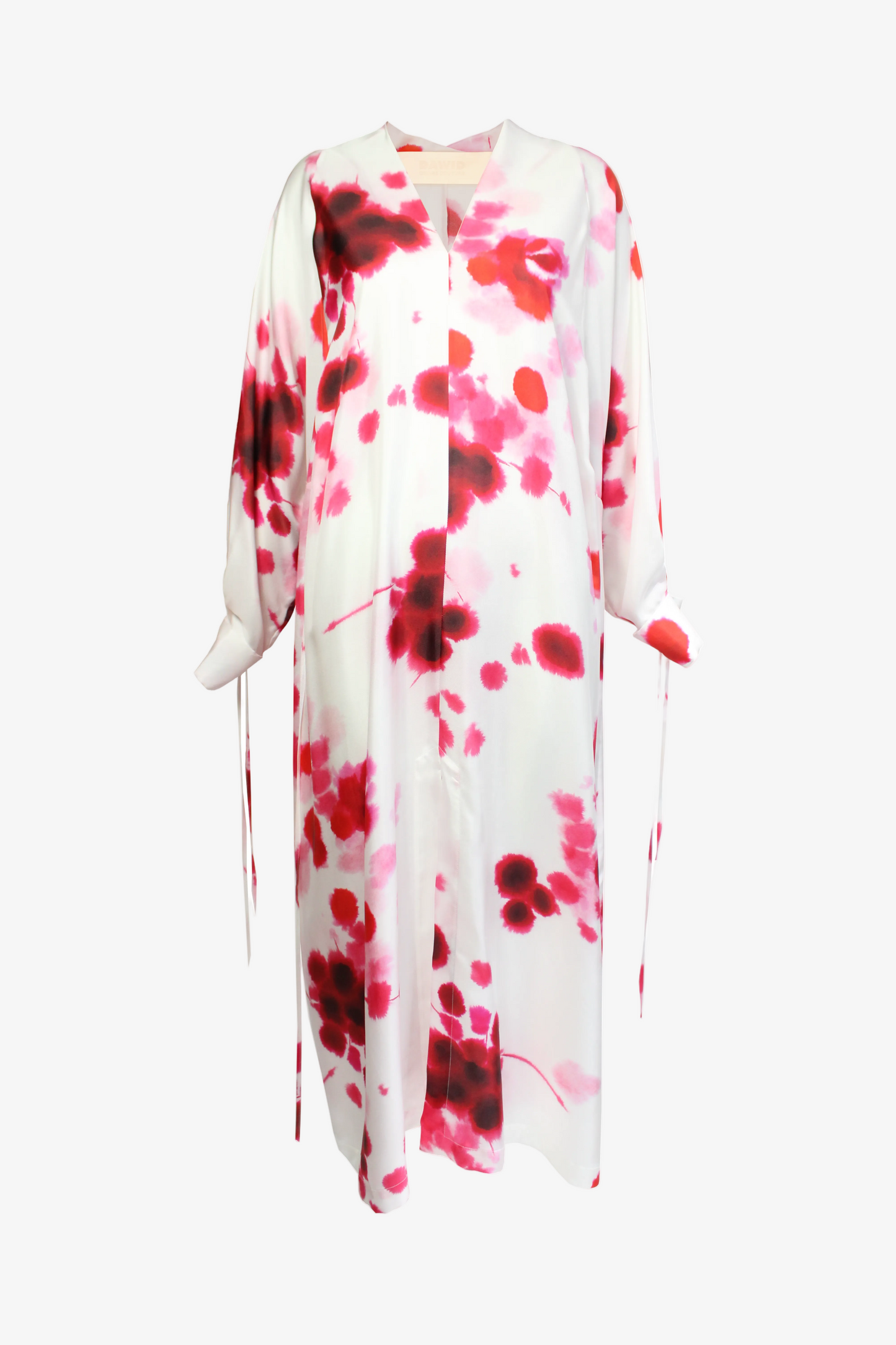 Seidenkleid Ria - Red Watercolor Silk