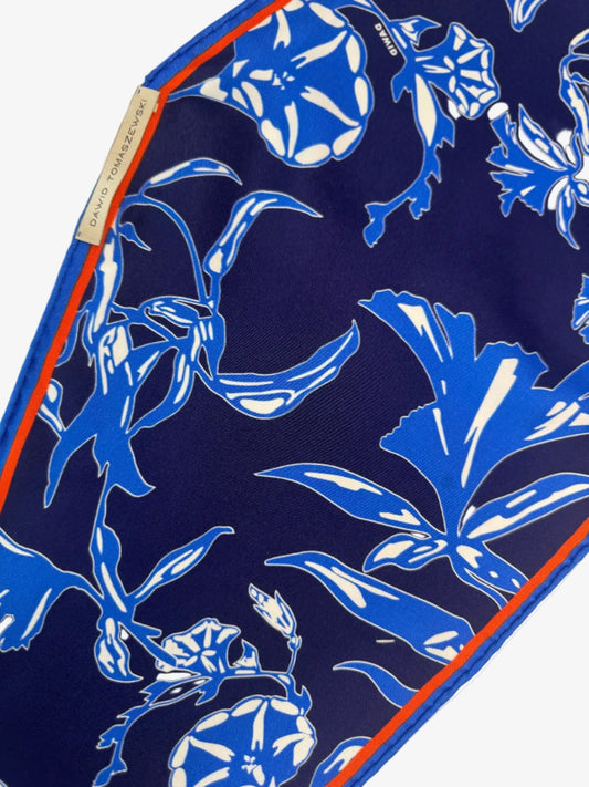 DAWID TOMASZEWSKI Seidentuch Diamond Kleora Navy Detail