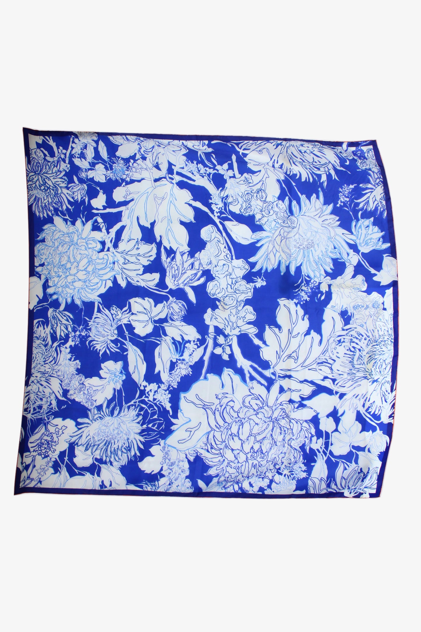 DAWID TOMASZEWSKI Seidentuch Grande Adelaide Outline Blue
