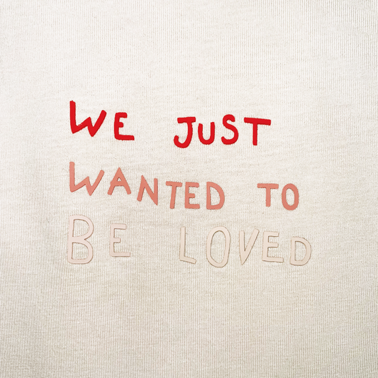 DAWID TOMASZEWSKI T-Shirt "We just wanted to be loved" - Sand - Front Detail