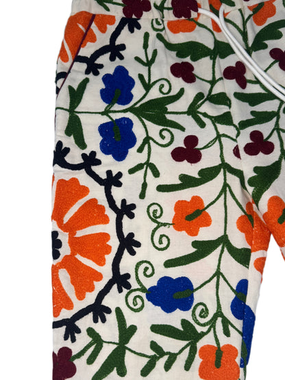 DAWID TOMASZEWSKI Bestickte Hose Flora Suzani Flower Garden Detail