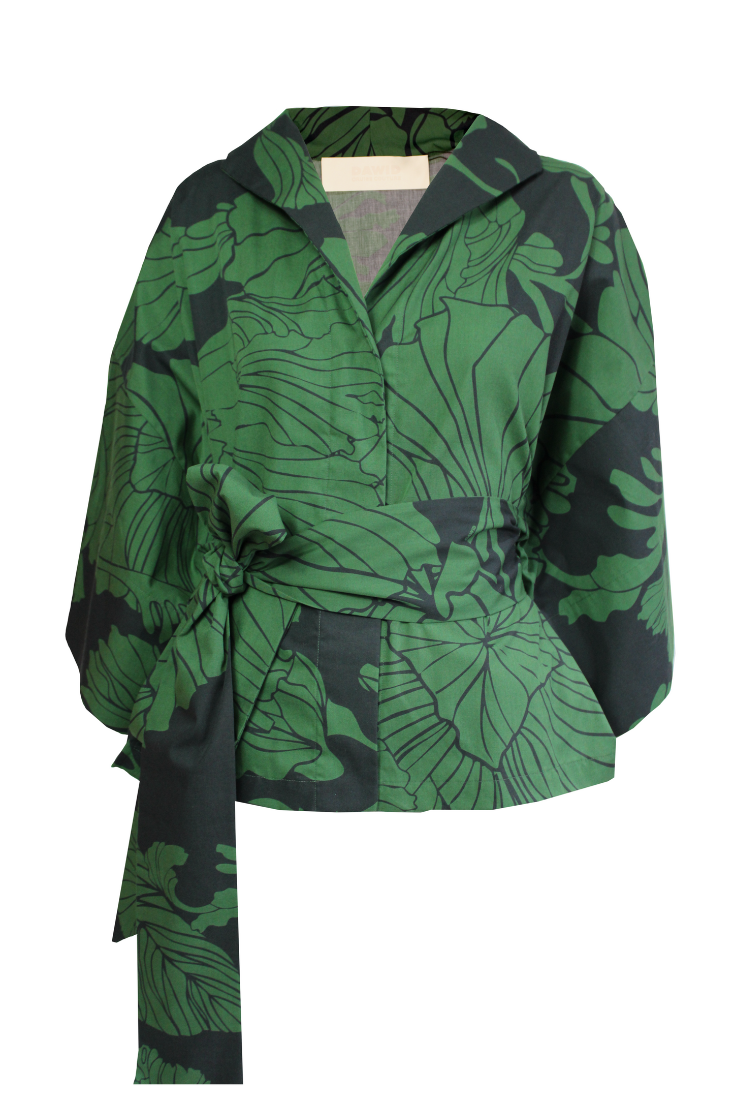 DAWID TOMASZEWSKI Bluse Ronna Black Green Front