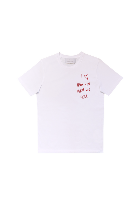 DAWID TOAMSZEWSKI T-Shirt "I love how you make me feel" - Red - Front