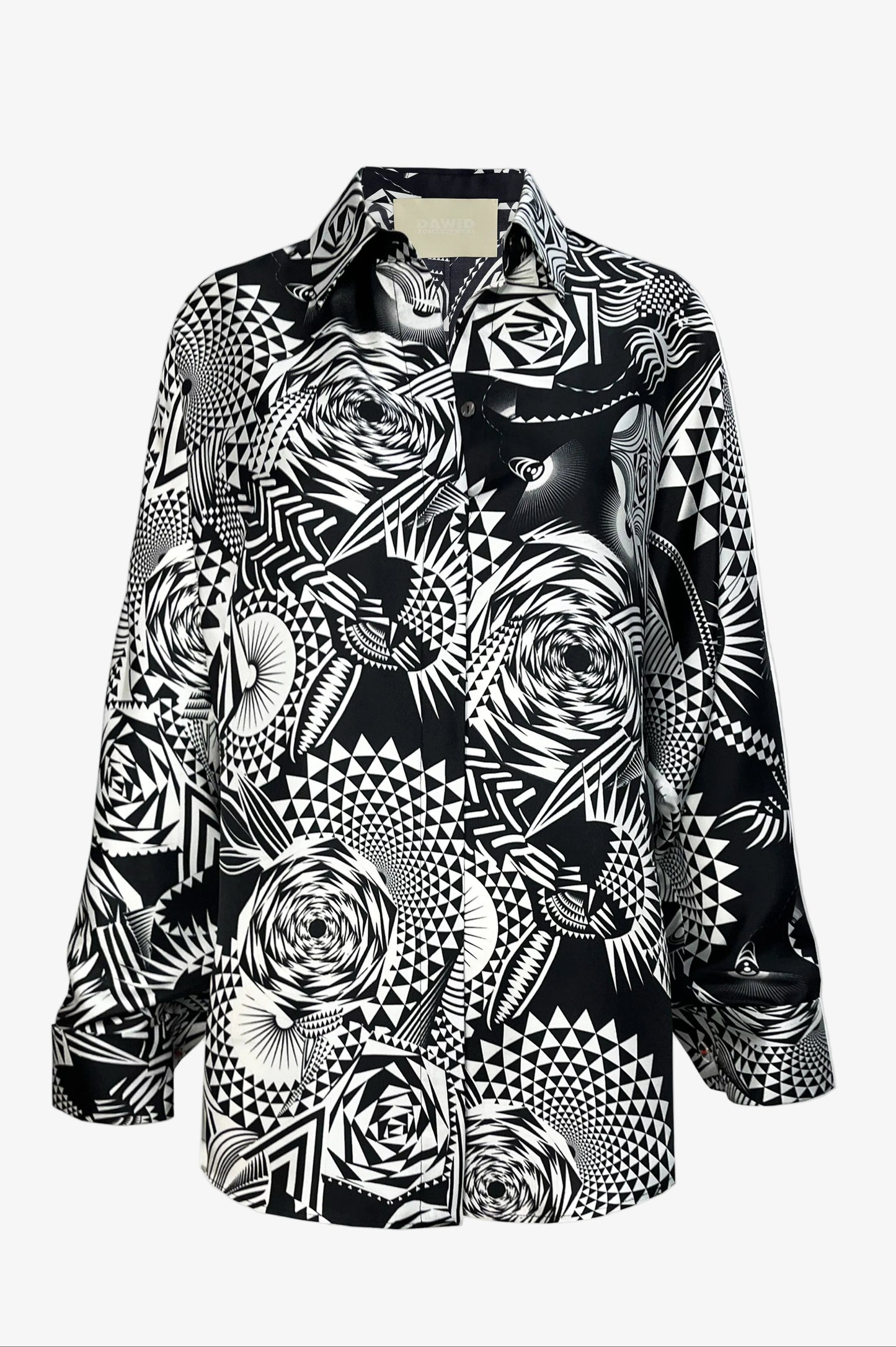 DAWID TOMASZEWSKI Bluse Lea Algebra Black Front