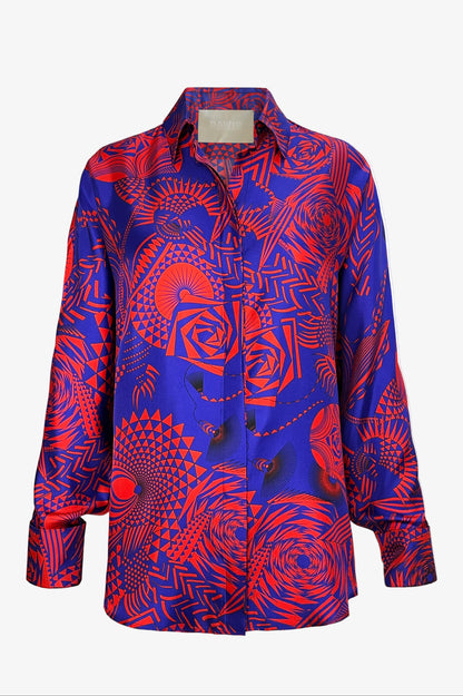 DAWID TOMASZEWSKI Bluse Lea Algebra Red Front