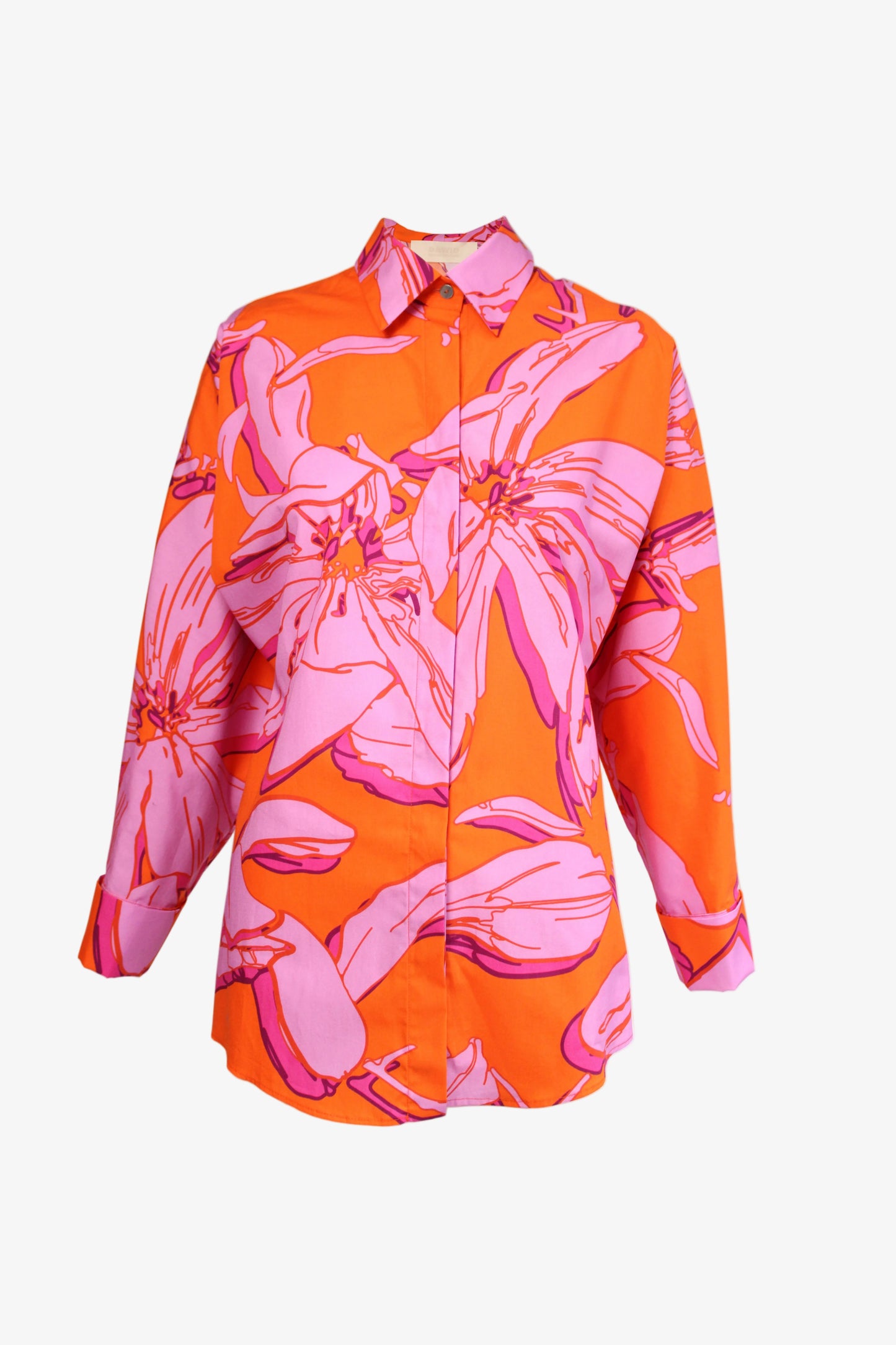 DAWID TOMASZEWSKI Bluse Lea Orange Pink Cotton Front