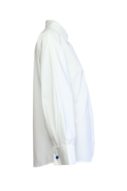 DAWID TOMASZEWSKI Bluse Lea Perigrine White Side