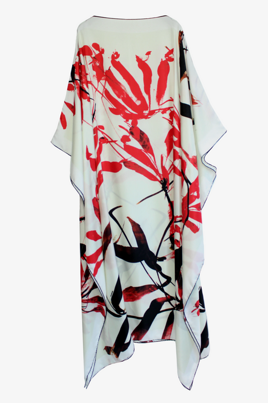 DAWID TOMASZEWSKI DAWID TOMASZEWSKI Kaftan Sardegna Granada Flowers White Front