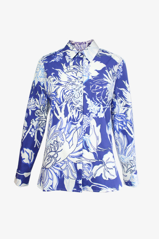 DAWID TOMASZEWSKI Hemdbluse Tekla - Dawid Marine - Front