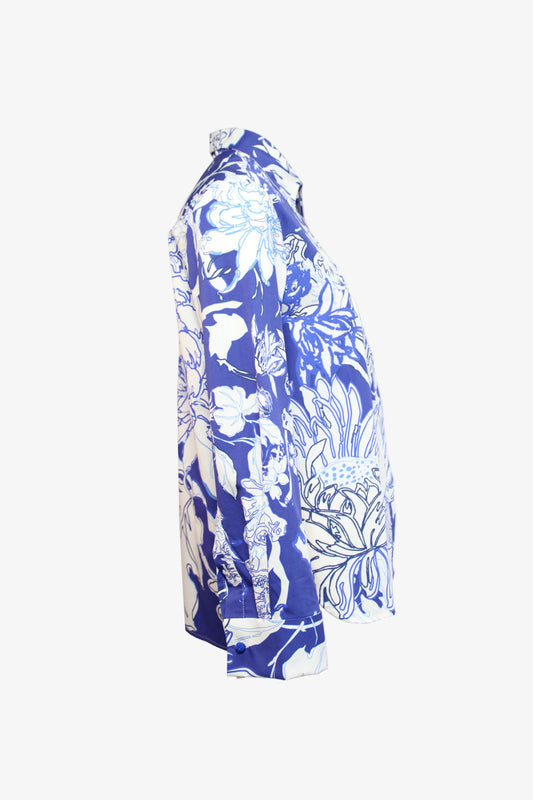 DAWID TOMASZEWSKI Hemdbluse Tekla - Dawid Marine - Side