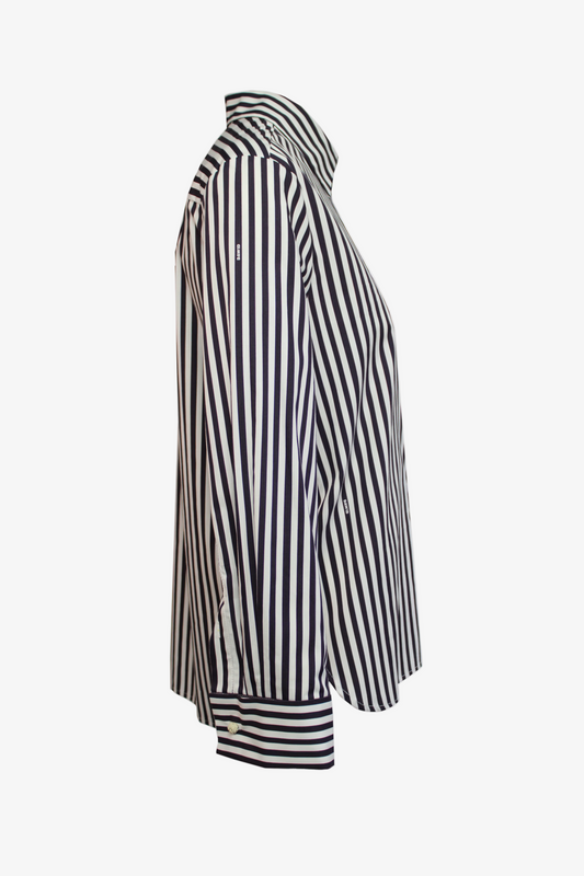 DAWID TOMASZEWSKI Hemdbluse Tekla - Marine Stripes - Side