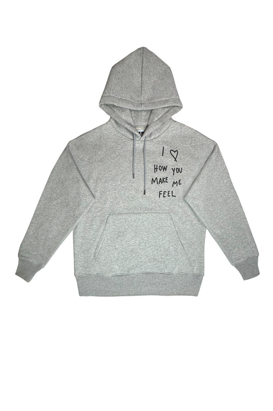 DAWID TOMASZEWSKI Hoodie "Feel" - Grau - Front
