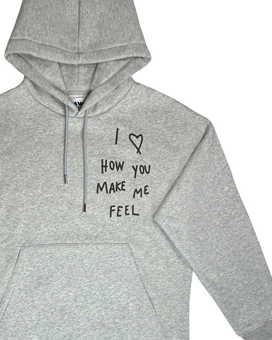 DAWID TOMASZEWSKI Hoodie "Feel" - Grau - Front Detail