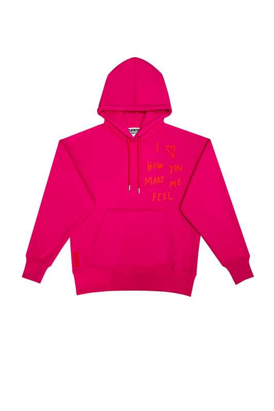 DAWID TOMASZEWSKI Hoodie "Feel" - Pink - Front