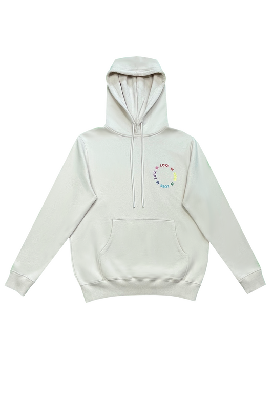 DAWID TOMASZEWSKI Hoodie "Love is Love" - Eggshell - Front