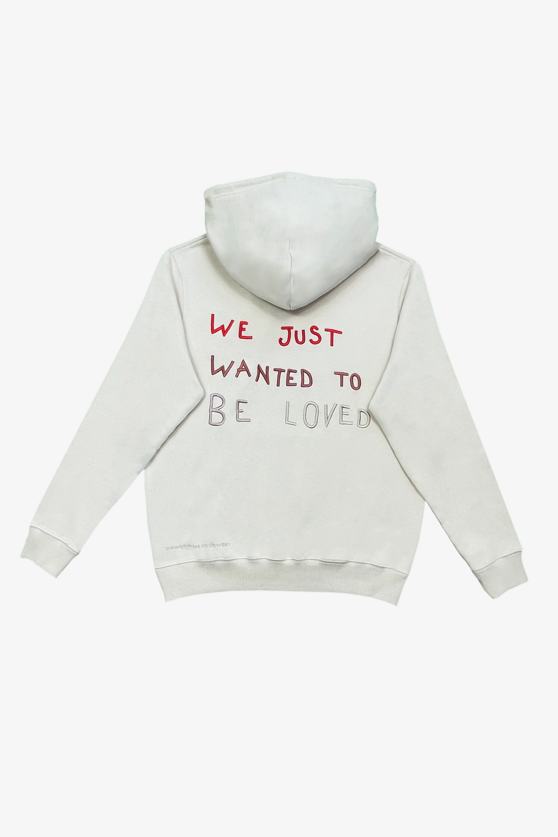 DAWID TOMASZEWSKI Hoodie "We just wanted to be loved" - Eggshell - Back