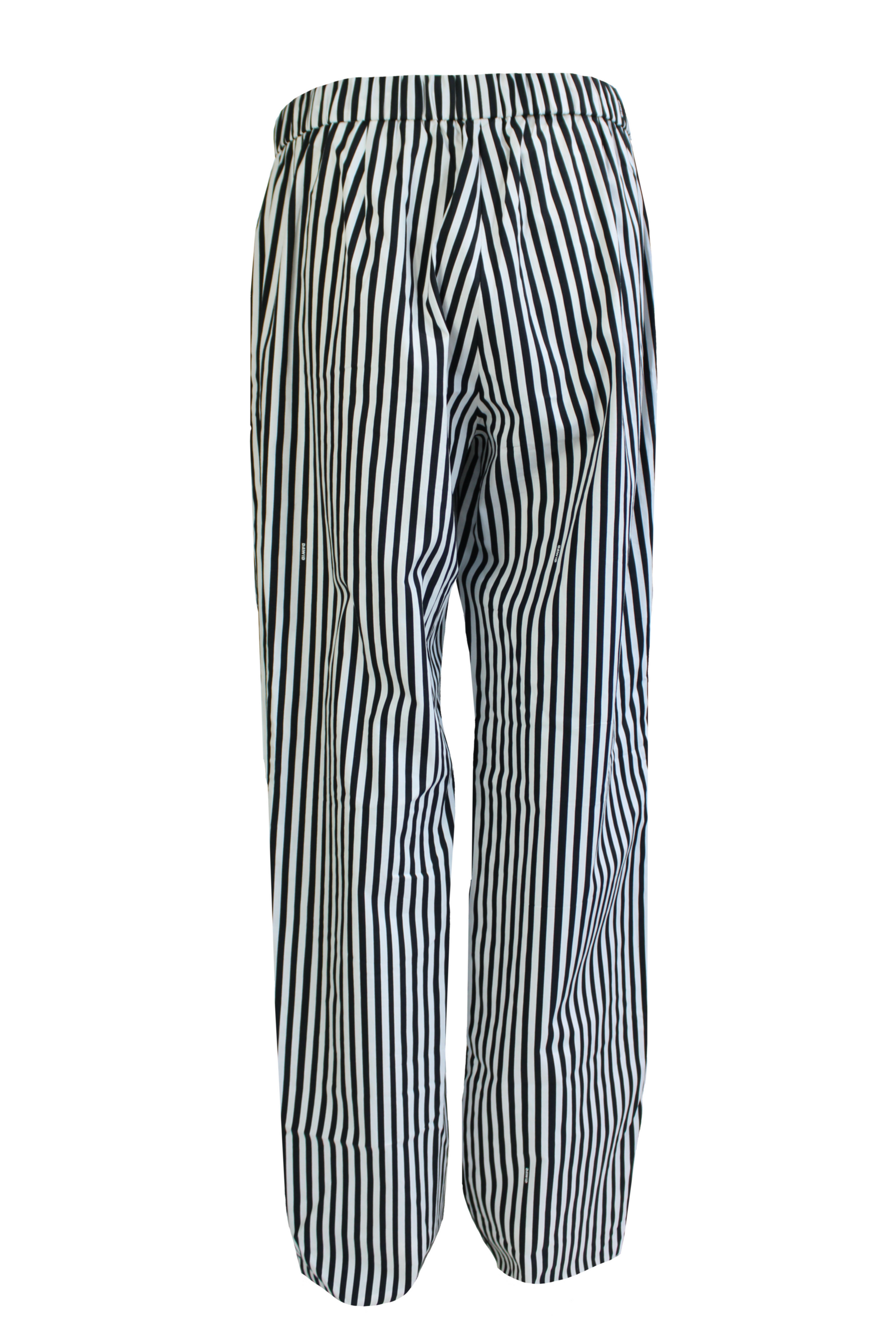 DAWID TOMASZEWSKI Hose Parallel Lines Cotton Black Stripes Back