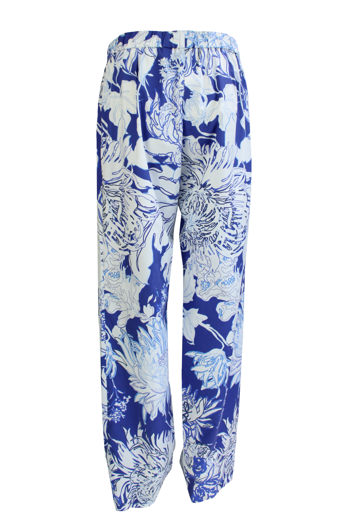 DAWID TOMASZEWSKI Hose Parallel Lines Cotton Dawid Bloom Blue Back