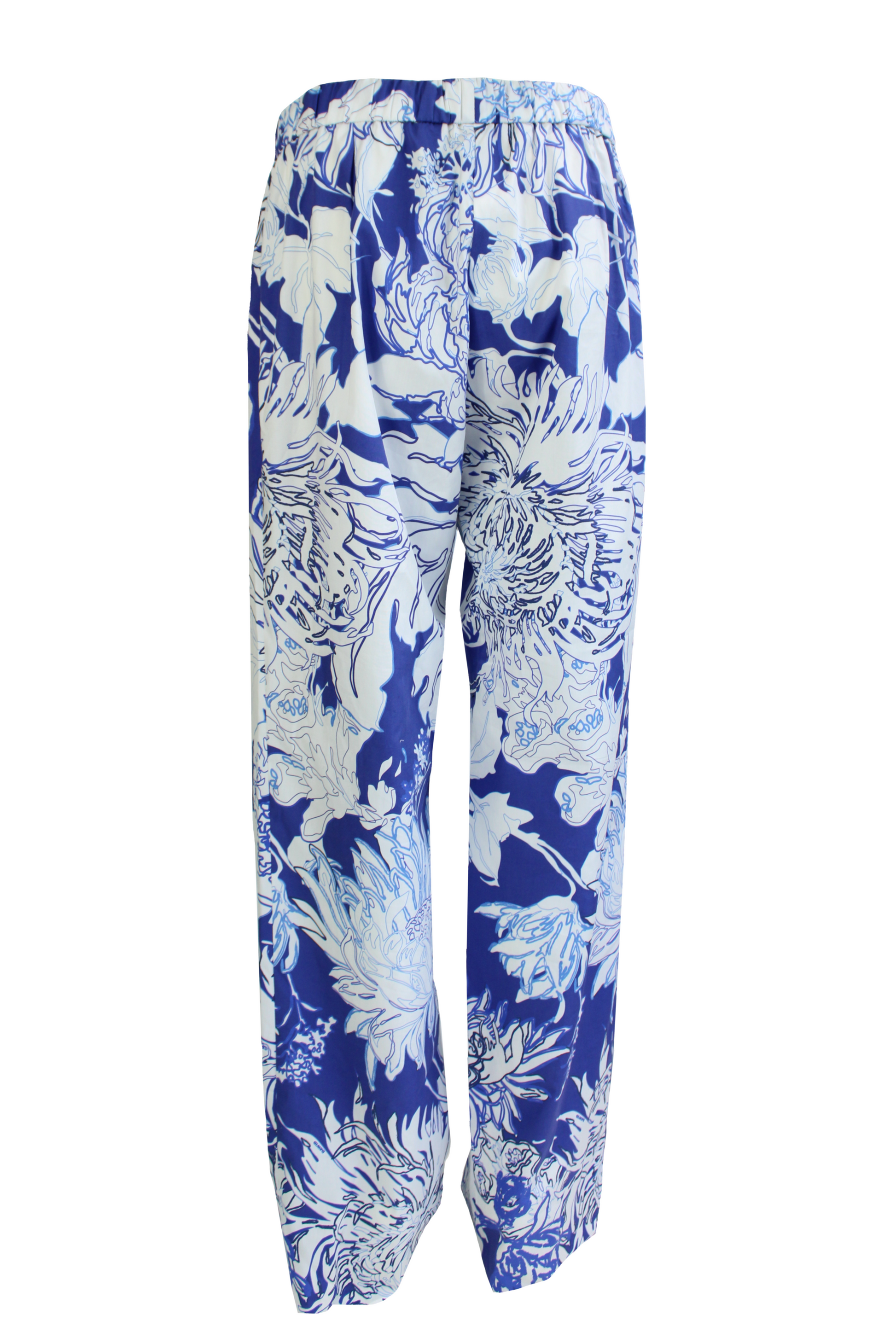 DAWID TOMASZEWSKI Hose Parallel Lines Cotton Dawid Bloom Blue Back