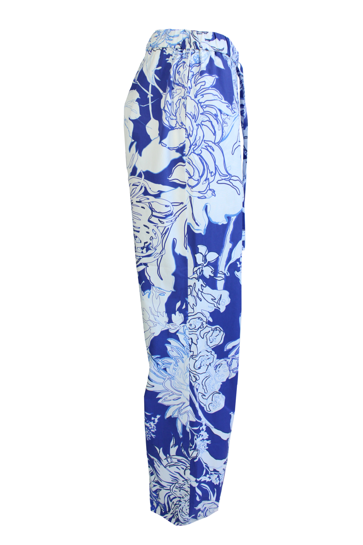 DAWID TOMASZEWSKI Hose Parallel Lines Cotton Dawid Bloom Blue Side