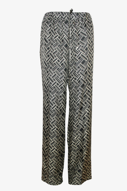 DAWID TOMASZEWSKI Hose Parallel Lines Silkline - Bamboo Black - Front