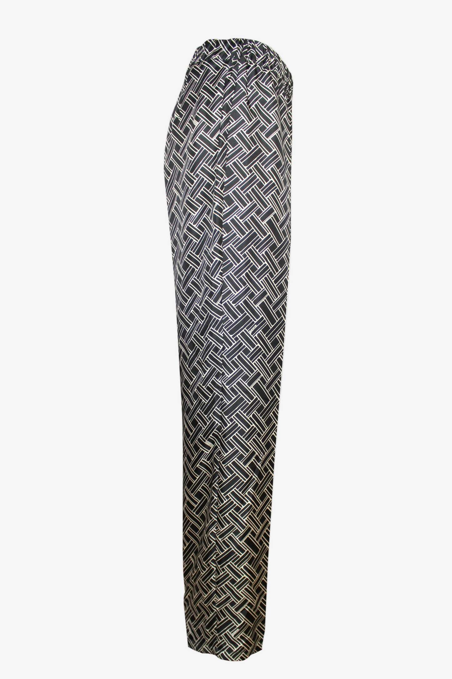 DAWID TOMASZEWSKI Hose Parallel Lines Silkline - Bamboo Black - Side