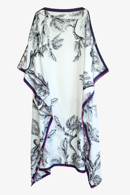 DAWID TOMASZEWSKI Kaftan Sardegna - Fig Garden White - Back
