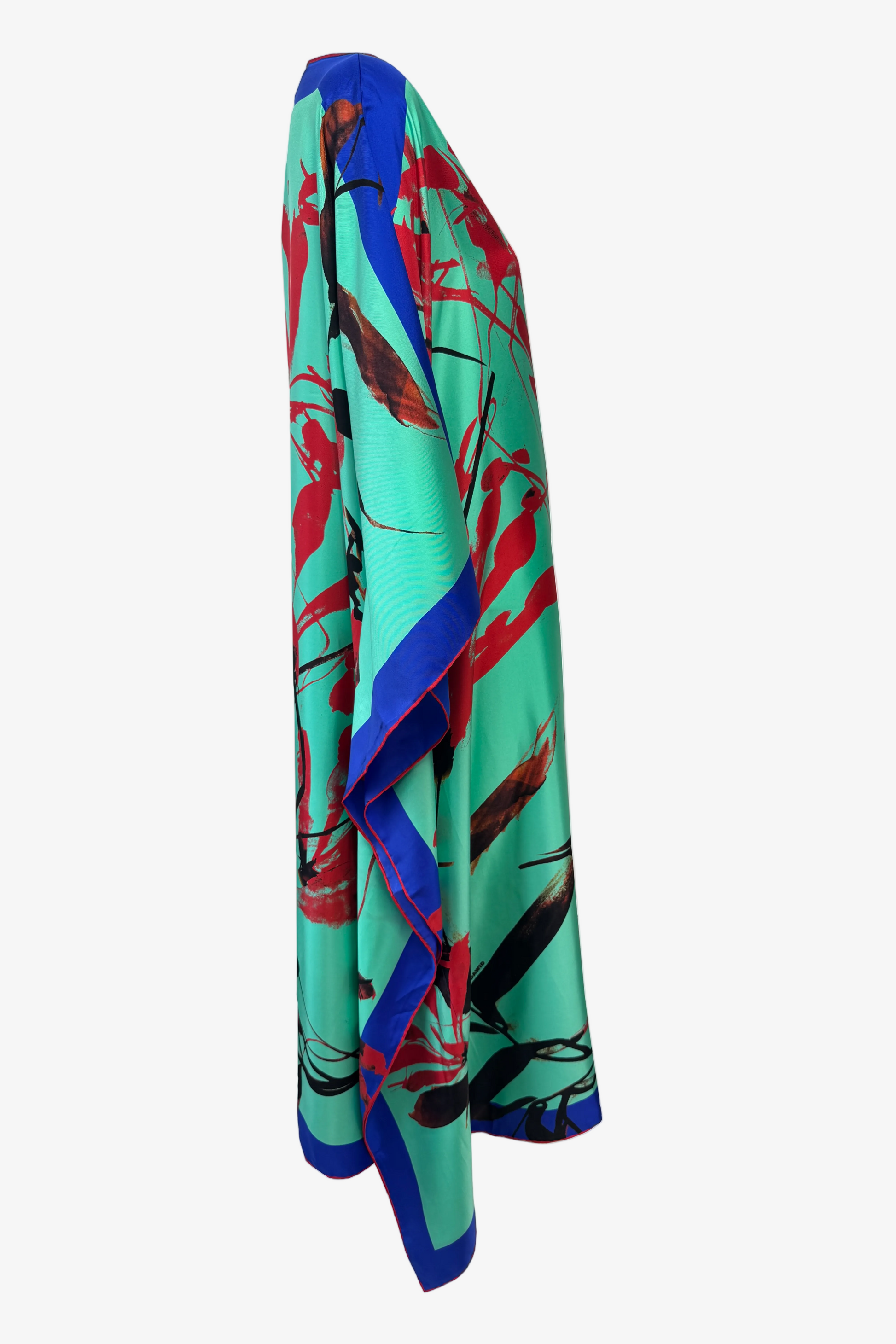 DAWID TOMASZEWSKI Kaftan Sardegna - Granada Flowers Turquise - Side