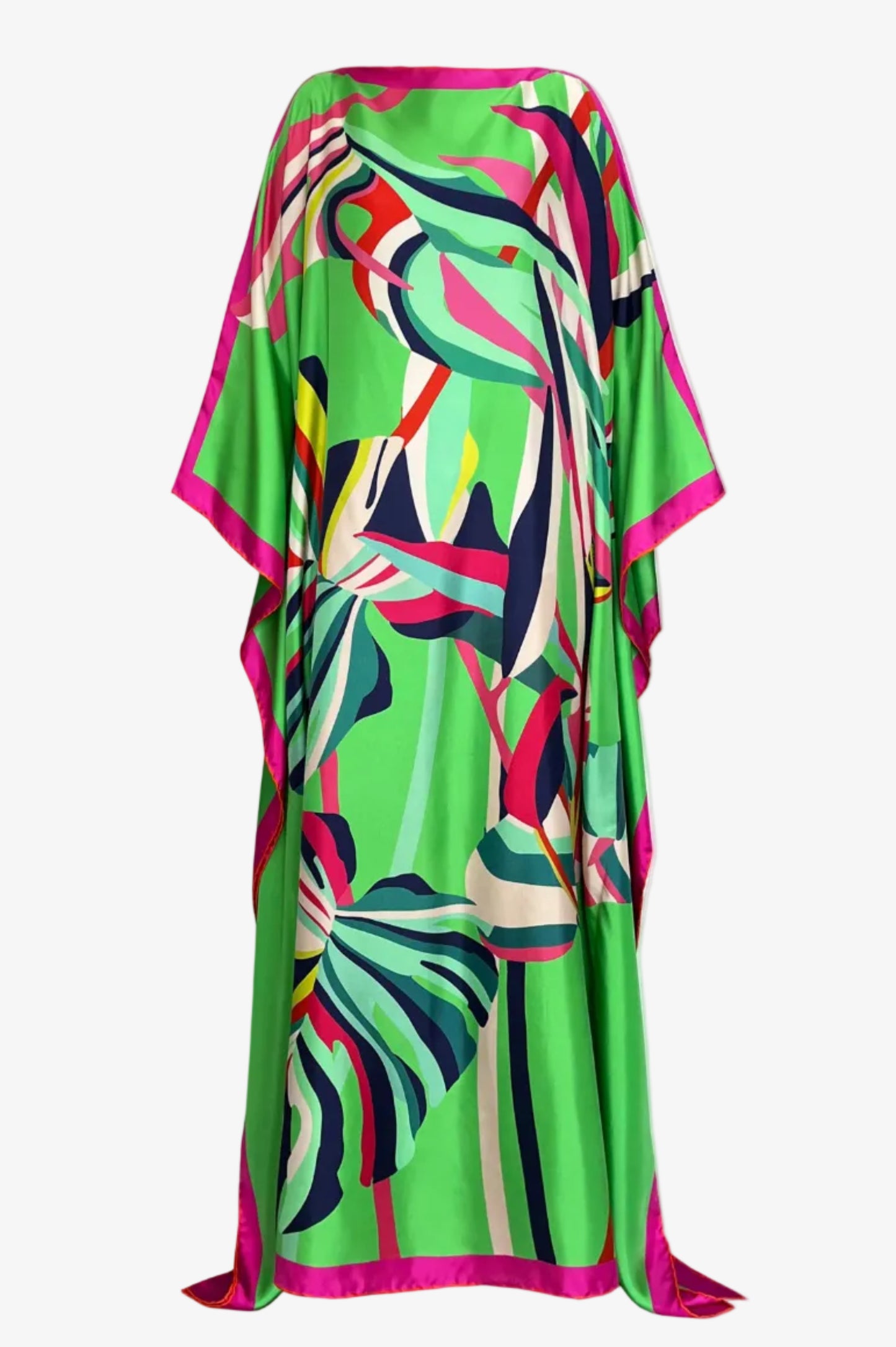 DAWID TOMASZEWSKI Kaftan Sardegna - Leaves Greeen - Back