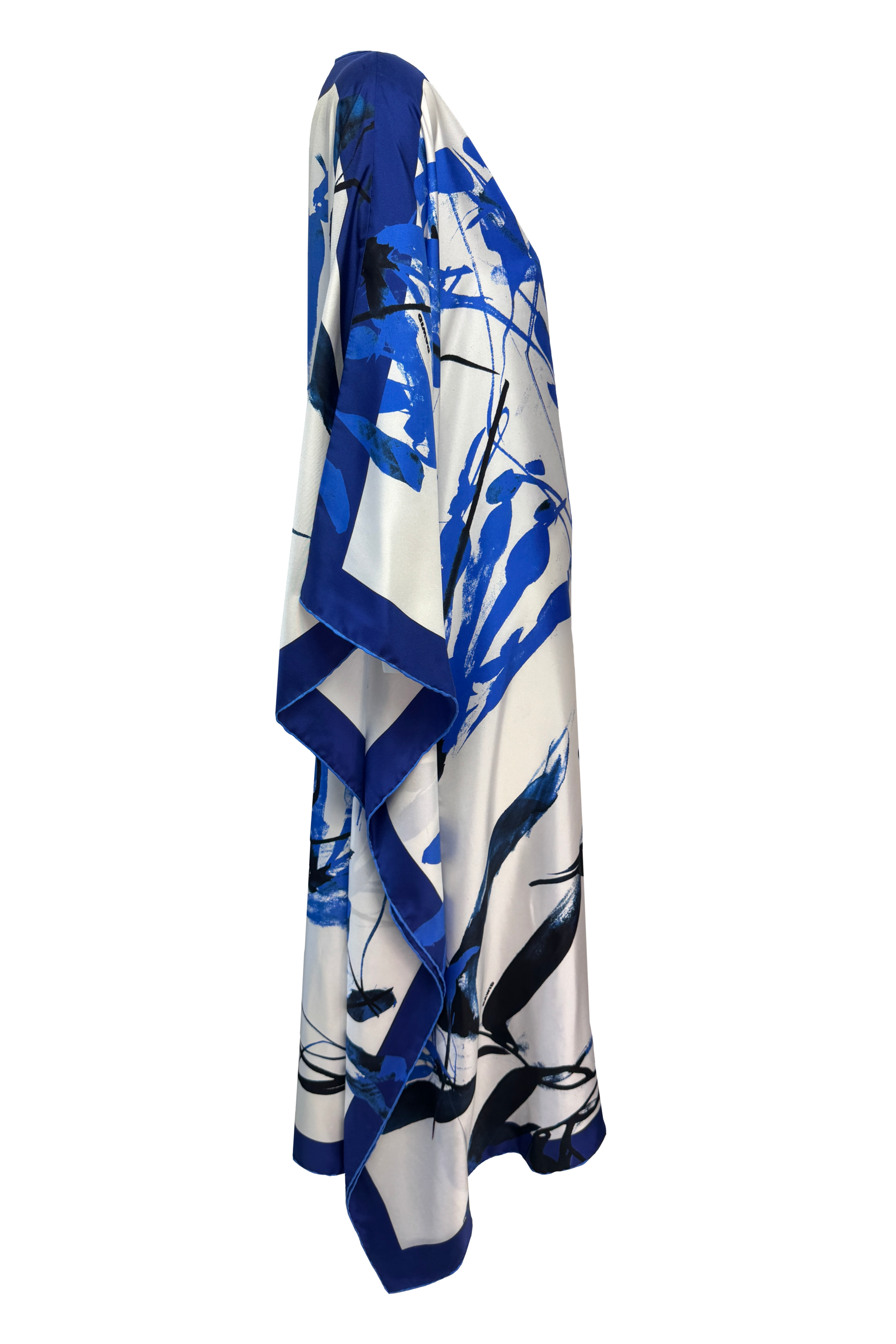 DAWID TOMASZEWSKI Kaftan Sardegna Granada Flowers Blue Side