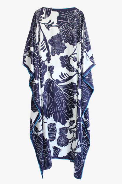 DAWID TOMASZEWSKI Kaftan Sardegna Kadira Navy Azur Back