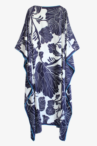 DAWID TOMASZEWSKI Kaftan Sardegna Kadira Navy Azur Front