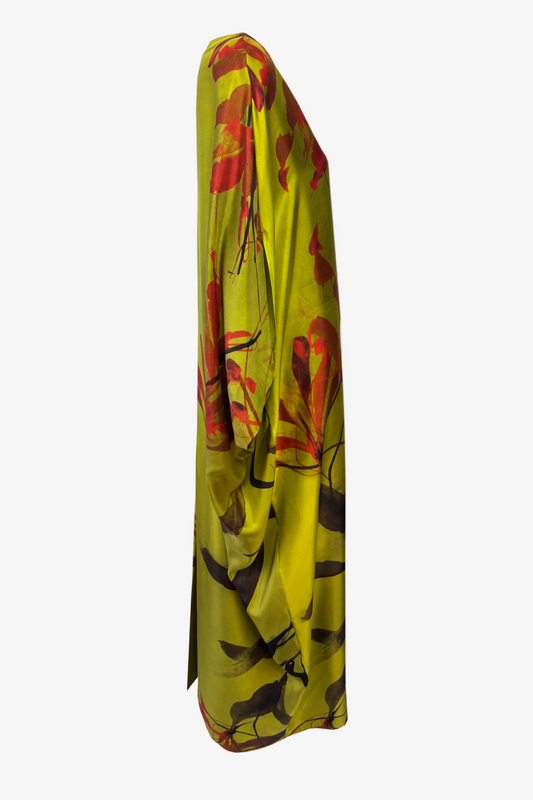 DAWID TOMASZEWSKI Kaftan Zodiac - Granada Flowers Yellow - Side