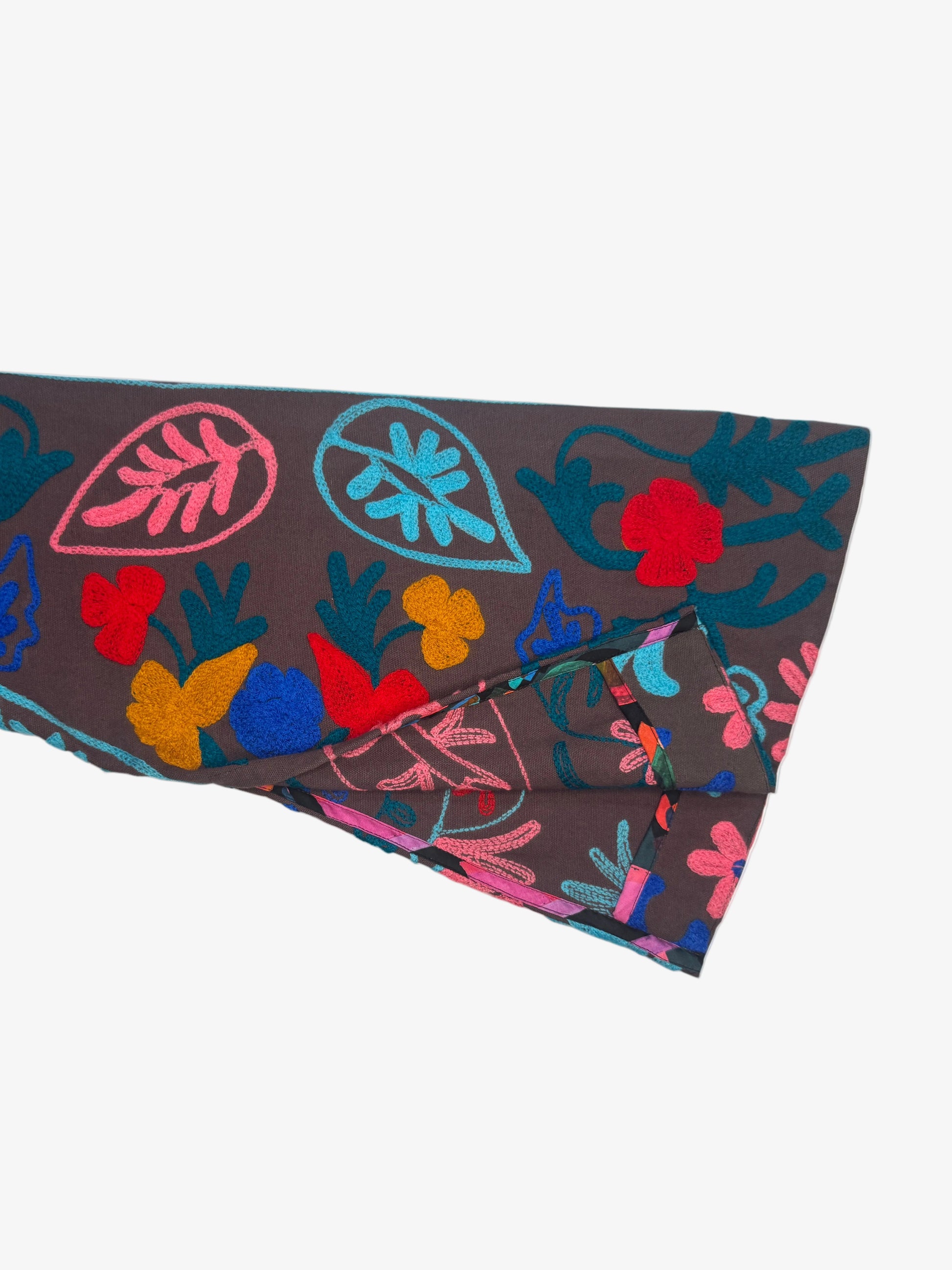 DAWID TOMASZEWSKI Kimono-Jacke Suzani Rustic Burgundy Sleeve Detail