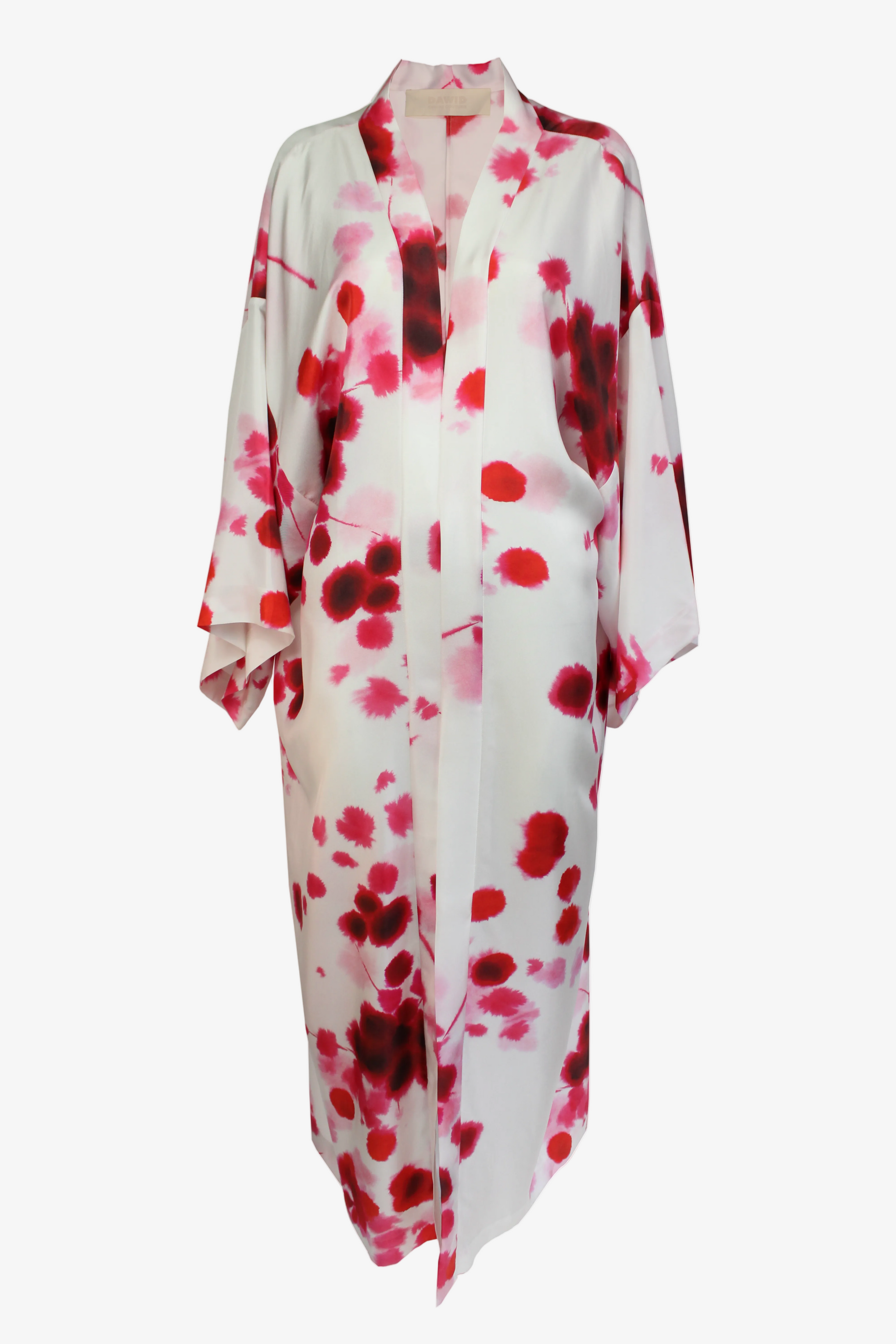 DAWID TOMASZEWSKI Kimono the Lord - Red Watercolor Silk - Front