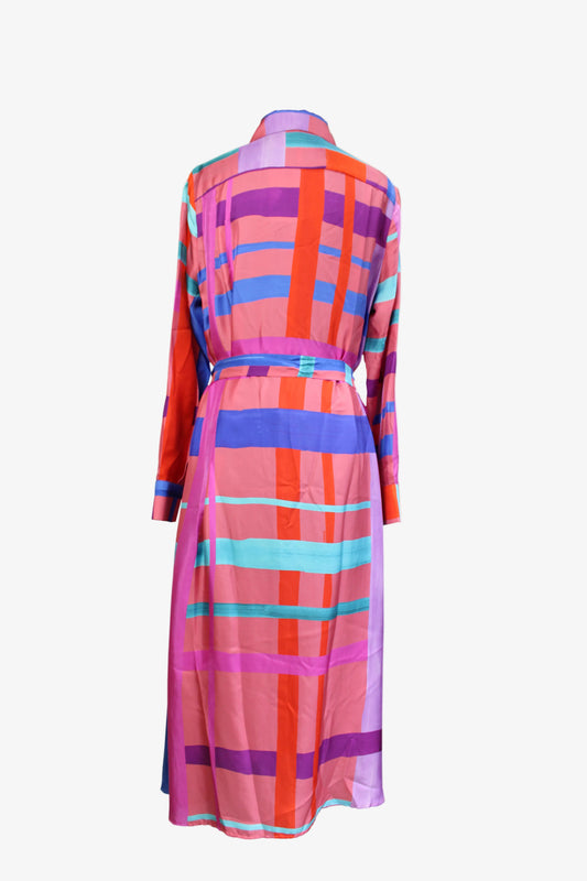 DAWID TOMASZEWSKI Kleid Elaia Arts Stripes Back