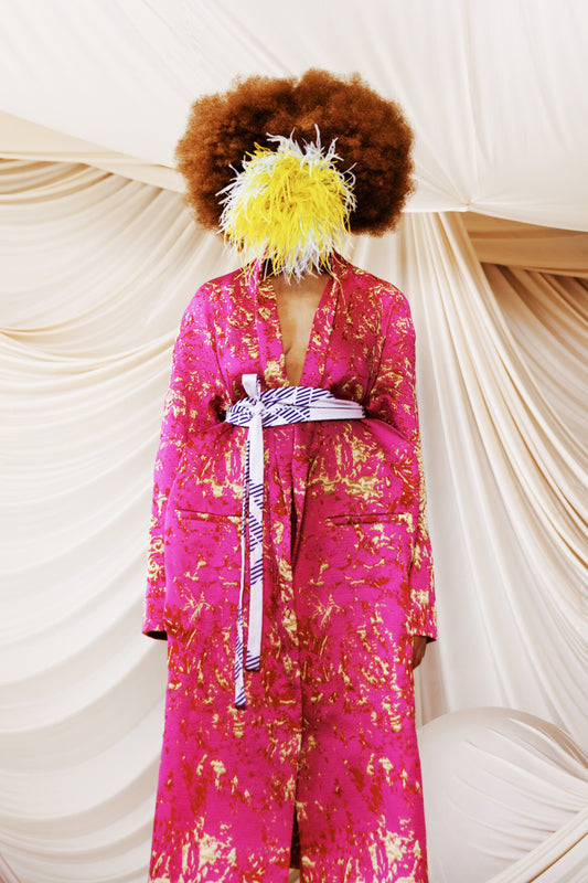 DAWID TOMASZEWSKI Mantel Tana Pink On Model